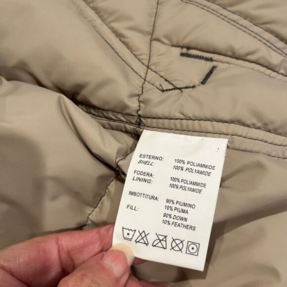 Parajumpers Rare Italian Import Down Vest Hooded Zip Patches Women's Size Small - Picture 16 of 16